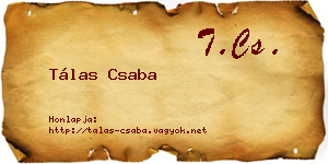 Tálas Csaba névjegykártya