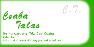 csaba talas business card